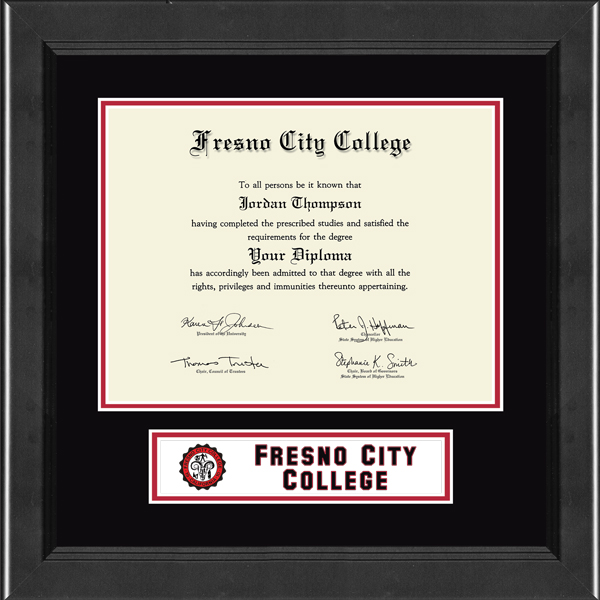 Fresno City College Lasting Memories Banner Diploma Frame in Arena