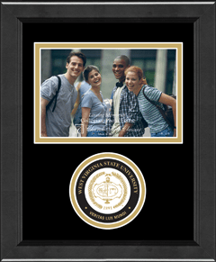 West Virginia State University Lasting Memories Circle Logo Photo Frame in Arena