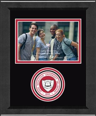 Ohio Wesleyan University Lasting Memories Circle Logo Photo Frame in Arena