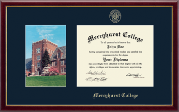 Mercyhurst College Erie Campus Scene Diploma Frame in Galleria