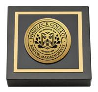 Wheelock College Gold Engraved Medallion Paperweight