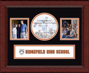 Ridgefield High School in Connecticut Lasting Memories Banner Collage Photo Frame in Sierra