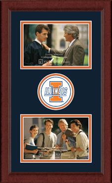 University of Illinois photo frame - Lasting Memories Double Circle Logo Photo Frame in Sierra