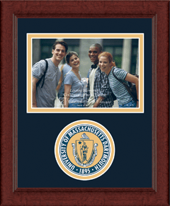 University of Massachusetts Dartmouth Lasting Memories Circle Logo Photo Frame in Sierra
