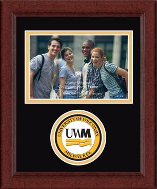University of Wisconsin-Milwaukee Lasting Memories Circle Logo Photo Frame in Sierra