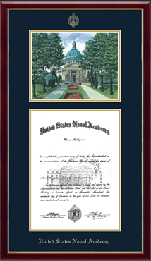 United States Naval Academy Litho Edition Diploma Frame in Galleria