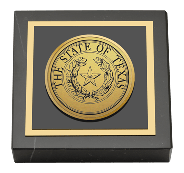 State of Texas Gold Engraved Medallion Paperweight - Texas