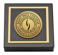 Saint Paul College paperweight - Gold Engraved Paperweight