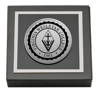 Virginia Wesleyan College paperweight - Silver Engraved Medallion Paperweight - Web Only