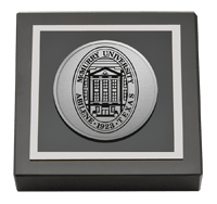 McMurry University Silver Engraved Medallion Paperweight