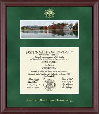 Eastern Michigan University Campus Scene Diploma Frame in Camby