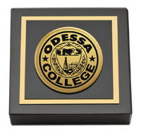 Odessa College Gold Engraved Paperweight