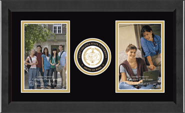 West Virginia State University Lasting Memories Double Circle Logo Photo Frame in Arena