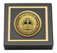 Gold Engraved Medallion Paperweight