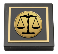 Gold Engraved Medallion Paperweight - Legal