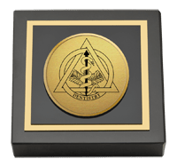 Dentistry Certificate Frames and Gifts paperweight - Gold Engraved Medallion Paperweight - Dentistry