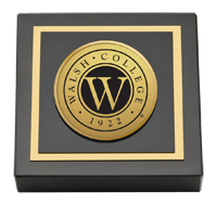 Walsh College Gold Engraved Paperweight