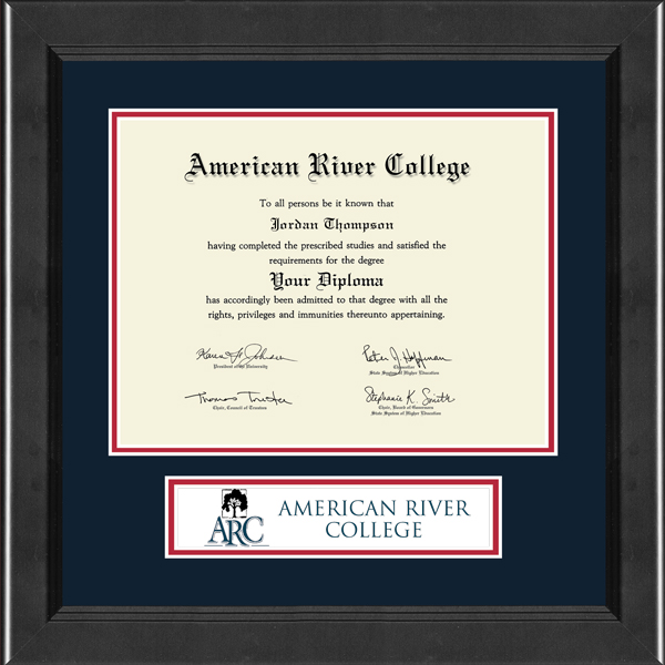 American River College Lasting Memories Banner Diploma Frame in Arena