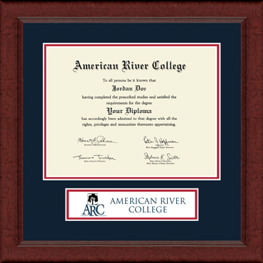 American River College Lasting Memories Banner Diploma Frame in Sierra