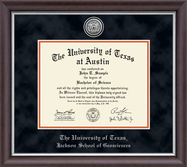 The University of Texas at Austin diploma frame - Silver Engraved Medallion Diploma Frame in Devonshire