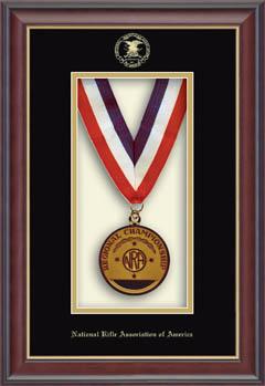National Rifle Association of America Embossed Edition Shadowbox Frame in Studio Gold