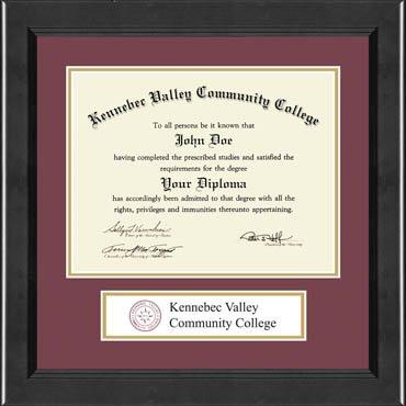 Kennebec Valley Community College Lasting Memories Banner Diploma Frame in Arena