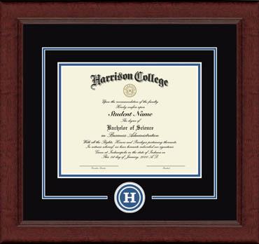 Harrison College Lasting Memory Circle Edition Diploma Frame in Sierra