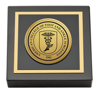 American College of Foot and Ankle Surgeons Gold Engraved Paperweight