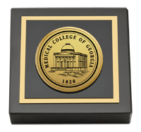 Medical College of Georgia Gold Engraved Medallion Paperweight