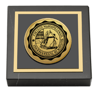 Maryville College Gold Engraved Medallion Paperweight