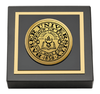 Baker University paperweight - Gold Engraved Paperweight