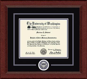 University of Washington Lasting Memories Circle Logo Diploma Frame - Lasting Memories Circle Logo Diploma Frame in Sierra