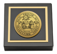 Phillips Academy Andover Gold Engraved Medallion Paperweight