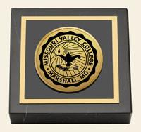 Missouri Valley College Gold Engraved Medallion Paperweight