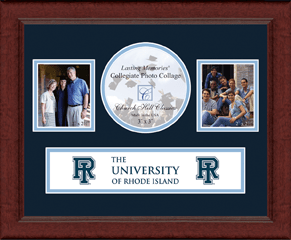 The University of Rhode Island Lasting Memories Banner Collage Photo Frame in Sierra