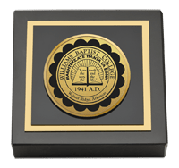 Williams Baptist College Gold Engraved Medallion Paperweight