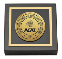 Accreditation Council for Accountancy and Taxation Gold Engraved Paperweight