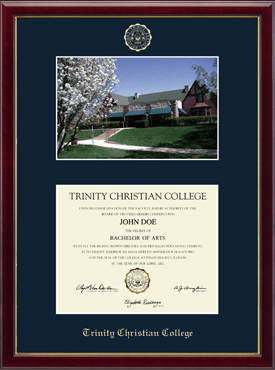 Trinity Christian College Campus Scene Edition Diploma Frame in Galleria