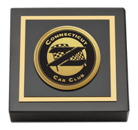 Connecticut Z Car Club Gold Engraved Paperweight