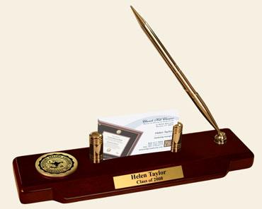 Missouri Valley College Gold Engraved Medallion Desk Pen Set