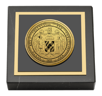 State of Maryland Gold Engraved Medallion Paperweight