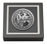 State of Florida Silver Engraved Medallion Paperweight
