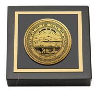 State of Kansas Gold Engraved Medallion Paperweight