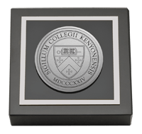 Kenyon College Silver Engraved Medallion Paperweight