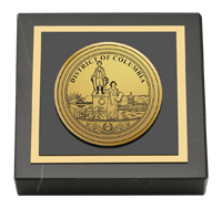 District of Columbia Gold Engraved Medallion Paperweight