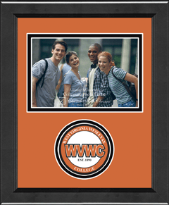 West Virginia Wesleyan College Lasting Memories Circle Logo Photo Frame in Arena