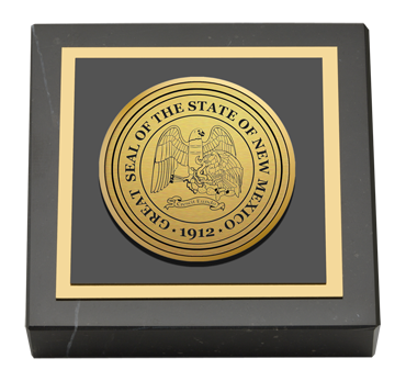 State of New Mexico Gold Engraved Medallion Paperweight
