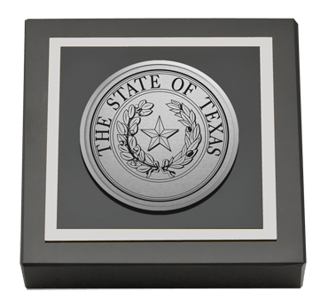 State of Texas paperweight - Silver Engraved Medallion Paperweight