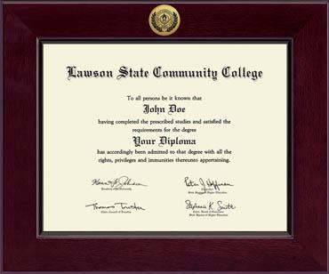 Lawson State Community College Century Gold Engraved Diploma Frame in Cordova
