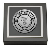 Olivet College Silver Engraved Medallion Paperweight